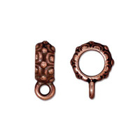 Oasis Bail Large Diameter, Antiqued Copper Plate, 20 per Pack