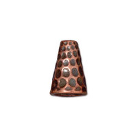 Tall Hammertone Cone, Antiqued Copper Plate, 20 per Pack