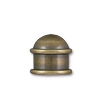 Clearance: Capitol 10mm Cord End, Oxidized Brass, 10 per Pack