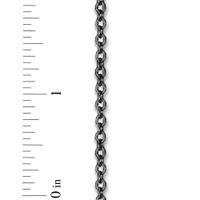 Flattened Brass Cable Chain 4x2.5mm, Oxidized Black Pewter, 1 per Pack