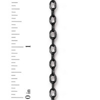 Brass Cable Chain 6x4mm, Oxidized Black Pewter, 1 per Pack