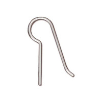 French Hook Ear Wire with .53 Inch Blank, Sterling Silver, 50 per Pack