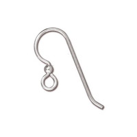 French Hook Ear Wire with 2mm Bead, Sterling Silver, 50 per Pack