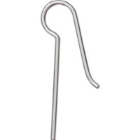 French Hook Ear Wire with .93 Inch Blank, Sterling Silver, 50 per Pack