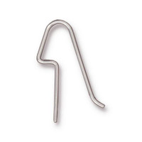 Angular Hook Ear Wire with .53 Inch Blank, Sterling Silver, 50 per Pack