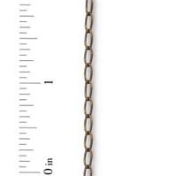 Brass Curb Chain 2.5mm, Oxidized Brass Plate, 1 per Pack