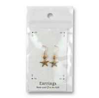 Sea Star Earrings, Antiqued Gold Plate, 3 per Pack