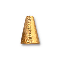 Hammertone 16mm Cone, Gold Plate, 10 per Pack