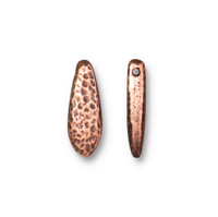 Hammertone Dagger Bead, Antiqued Copper Plate, 20 per Pack