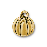 Pumpkin Drop, Antiqued Gold Plate, 20 per Pack