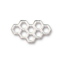 Honeycomb Link, Antiqued Silver Plate, 20 per Pack
