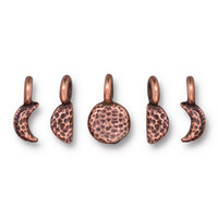 Moon Phases Charm Set, Antiqued Copper Plate, 10 per Pack
