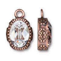 Celestial Brilliance Pendant with Crystal, Antiqued Copper Plate, 6 per Pack