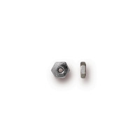 Hexagonal 4mm Spacer Bead, White Bronze Plate, 500 per Pack