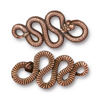 Rattlesnake Link, Antiqued Copper Plate, 20 per Pack