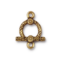 Western Clasp Set, Antiqued Gold Plate, 10 per Pack