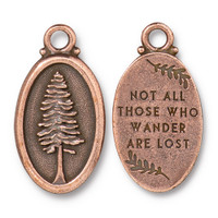 Redwood Charm, Antiqued Copper Plate, 20 per Pack