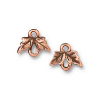 Leaf Link, Antiqued Copper Plate, 50 per Pack