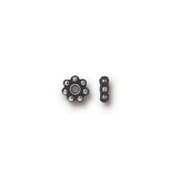 Beaded 5mm Daisy Spacer Bead, Antiqued Pewter, 250 per Pack