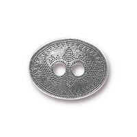 Tribal Button, Antiqued Silver Plate, 20 per Pack