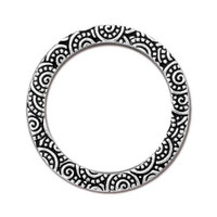 Spiral Ring 1 inch, Antiqued Silver Plate, 20 per Pack