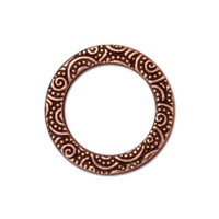 Spiral Ring 3/4 inch, Antiqued Copper Plate, 20 per Pack