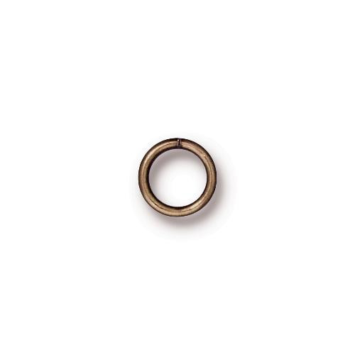 Round Jump Ring 19 Gauge 5.5mm Inside Diameter, Oxidized Brass, 100 per Pack