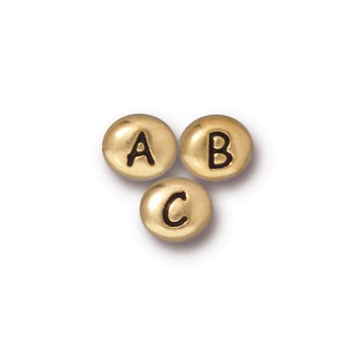 Wholesale Gold Letter Beads for Jewelry Making - TierraCast