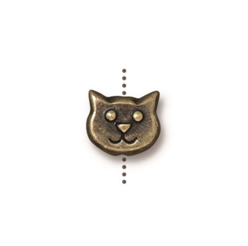 Wholesale Brass Cat Beads for Jewelry Making - TierraCast