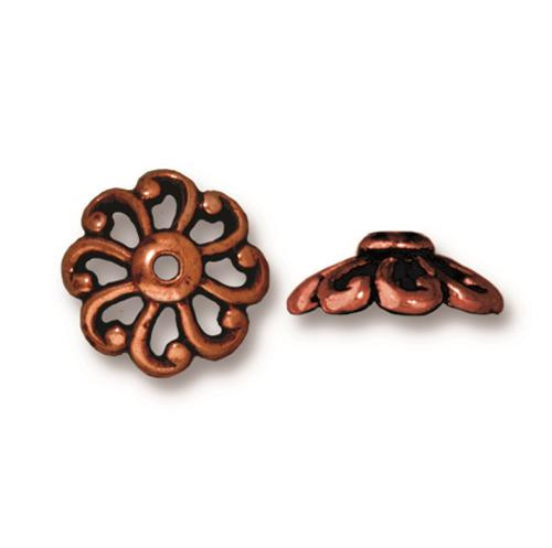 10mm Flower Bead Cap Filigree Jewelry Bead Caps Jewelry Making Cap Jewelry  Findings Oxidized Copper Bead Solid Copper Bead 