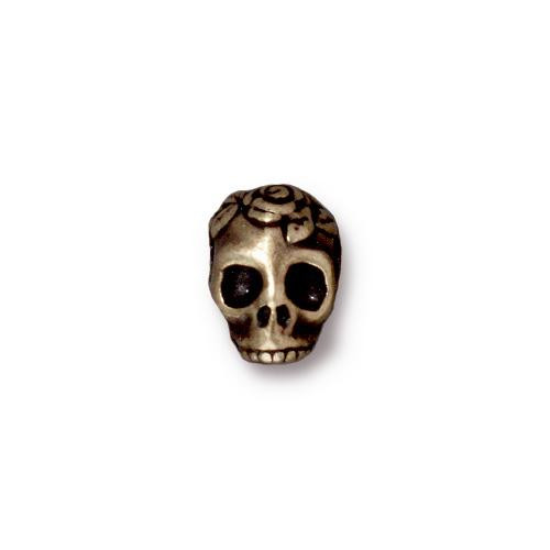 Brass skull store beads