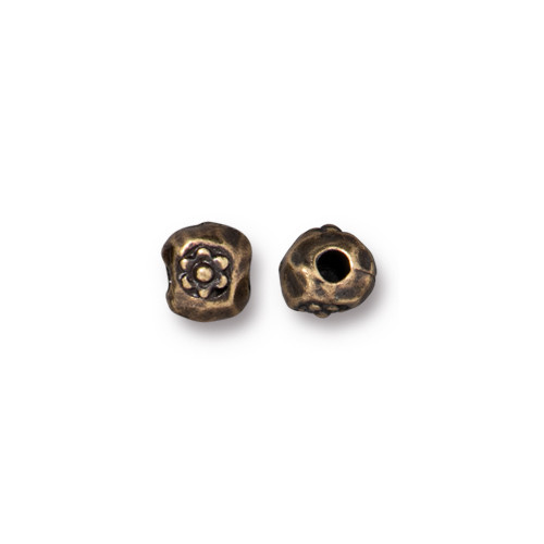 Hammertone Diamond Link - Oxidized Brass — That Bead Lady