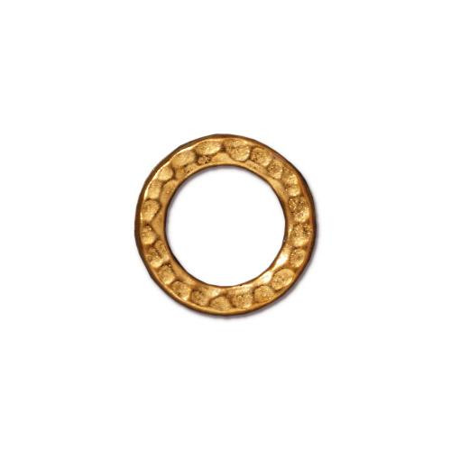Medium Hammertone Ring, Gold Plate, 20 per Pack