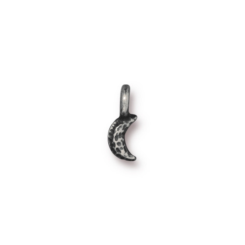 Crescent Moon Charm, Antiqued Pewter, 20 per Pack