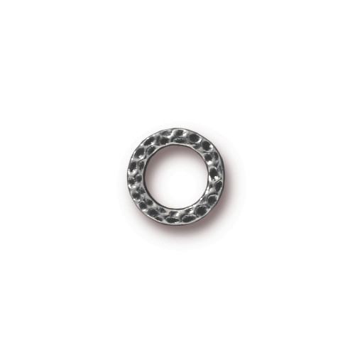 Small Hammertone Ring, Antiqued Pewter, 20 per Pack