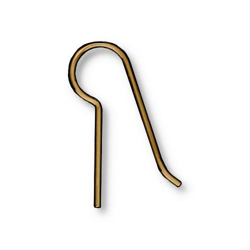French Hook Ear Wire with .53 Inch Blank, Niobium Anodized Brass, 50 ...