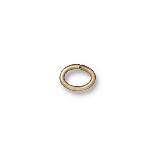TierraCast White-Bronze-Plated Brass Large Oval Open Jump Ring
