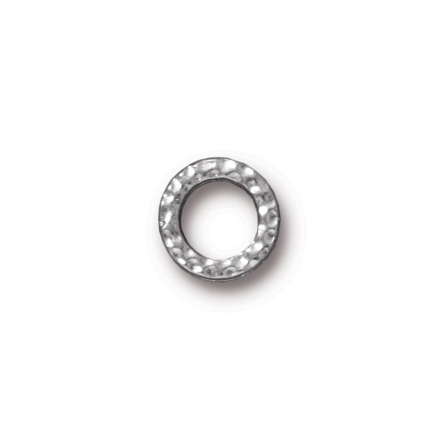 Small Hammertone Ring White Bronze Plate 20 Per Pack Tierracast Inc
