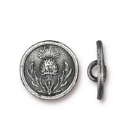 Thistle Button, Antiqued Pewter, 20 per Pack