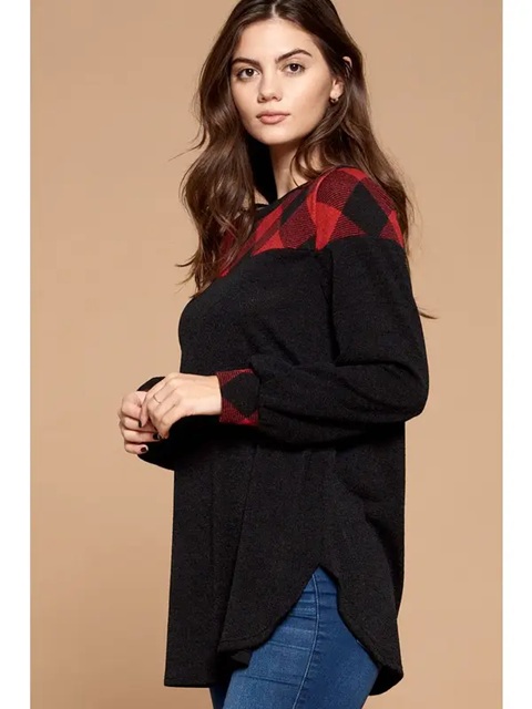 Black and Red Season Top
