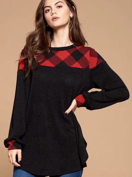 Black and Red Season Top