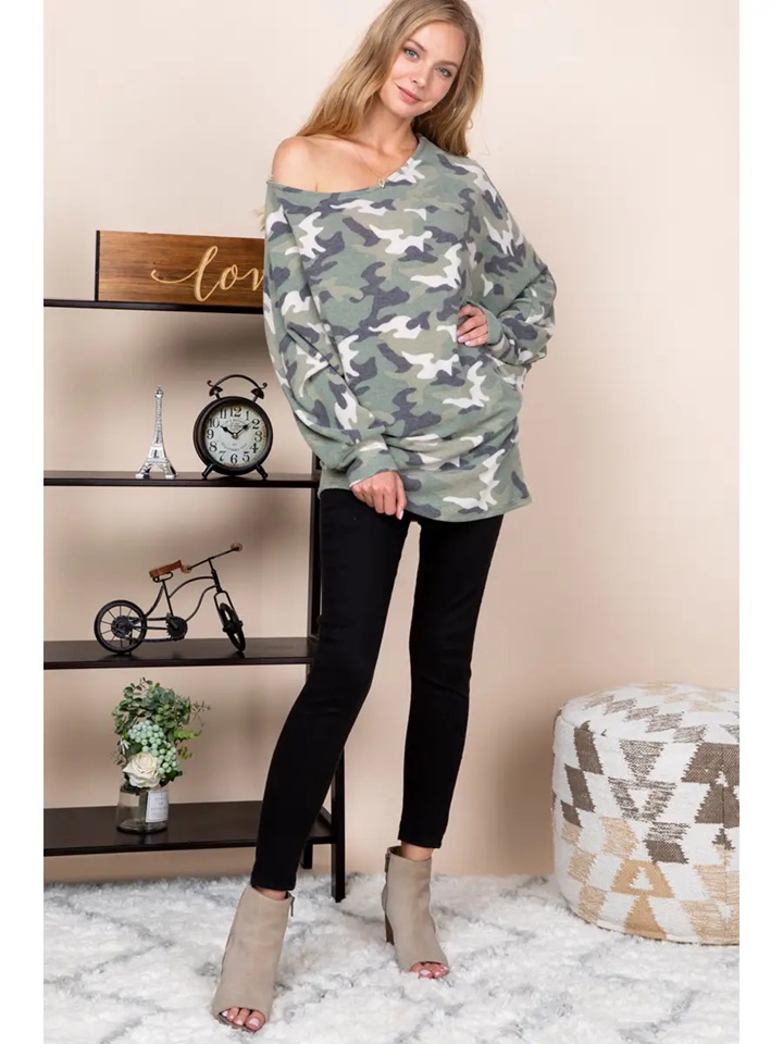 Oversized Camo Top