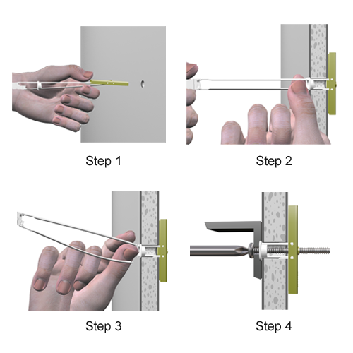 TOGGLER Snap Toggle Drywall Anchors – 200 Pack, 1/4 Inch, Heavy Duty Strap Toggle Bolts