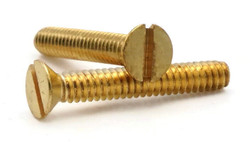 Slotted Flat Head Machine Screws Brass