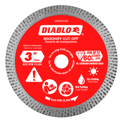 Freud's Diablo Continuous Rim Diamond Blade DMADC0300 Freud's Diablo Continuous Rim Diamond Blade DMADC0300