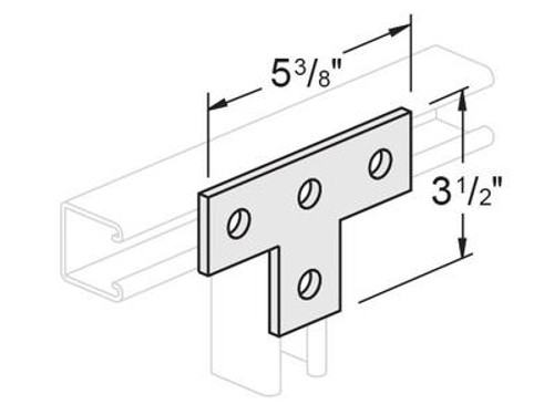 4 Hole Strut Tee Plate