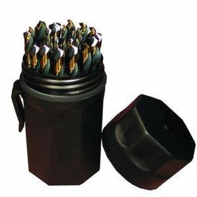 SP-29P Ultra-Dex Drill Set, Jobber Length, Black & Gold, 29pc