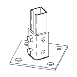 6 X 6 Diagonal Strut Post Base (Sold as Each)