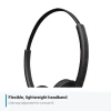 Flexible, lightweight click-stop headband on the Eartec Office 308 headset