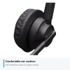 Close-up of the soft leatherette ear cushion on the Eartec Office 308 headset